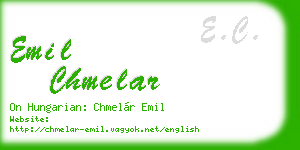 emil chmelar business card